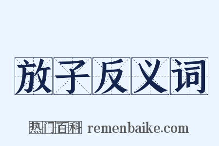 放子反义词是什么意思的图片